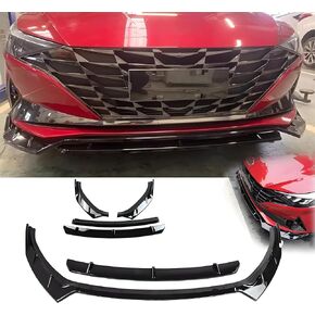 Front Bumper Lip Splitter Spoiler Fit for Hyundai Elantra 2021 2022 2023 SE/SEL/Limited Gloss Black 4pcs Accessories Air Chin Body Kit in Kuwait