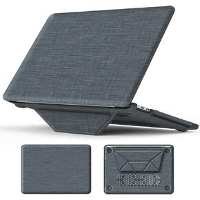 Case for MacBook Pro 13 Inch (2024-2016) M2/M1 A2338 A2251 A2289 A1706 A1708 A1989 A2159, Woven Fabric Hard Shell Shock-Absorbing Protection Case with Foldable Kickstand in Saudi Arabia