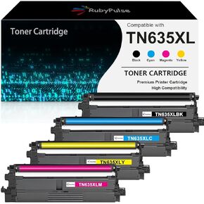 TN635XL TN-635XL 4-Pack Toner cartridge, compatible for Brother HL-L8430CDW HL-L8430CDWT HL-L8570CDW MFC-L8730CDW MFC-L8930CDW MFC-L8970CDW MFC-EX575, replacement for Brother TN635XL TN635(4-Pack) in Saudi Arabia