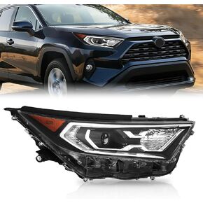 JFN LED Headlight Assembly Compatible with 2019-2023 Toyota RAV4 Hybrid Front HeadLamp with Blubs(Passenger Side (Right)) in Kuwait