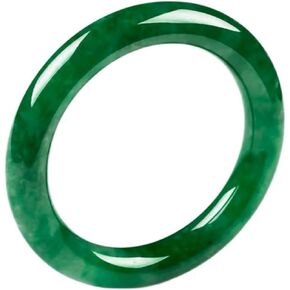 Jadeite Bangle Bracelet, Burmese Old-pit Imperial Green Ice-Glutinous Full-green Round-strip Design, Gift for a Birthday in Kuwait