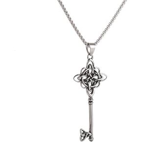 قلادة مفاتيح بعقدة ساحرة من NIGHTCRUZ، قلادة بعقدة سحرية ساحرة، مجوهرات سلتيك للنساء in Kuwait