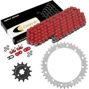 Caltric Red O-Ring Drive Chain & Sprockets Kit Compatible with Yamaha Blaster 200 Yfs200 Yfs-200 1988-2006 in Kuwait