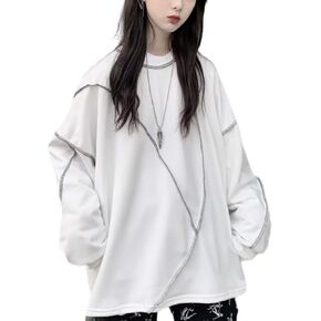 Women Y2K Gothic Sweatshirt Dark Academia Emo Alt Long Sleeve Shirts Grunge Punk Harajuku Japanese Clothes Streetwear in Kuwait