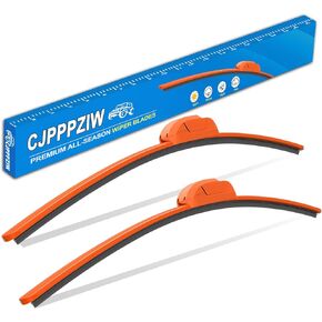 مساحات الزجاج الأمامي CJPPPZIW® - 16 بوصة + 16 بوصة بديلة لـ 2018-2024 Jeep Wrangler/2020-2025 Gladiator، خالية من الخطوط، شفرات ممسحة أمامية برتقالية عالية الجودة لجميع المواسم (مجموعة من 2) in Kuwait