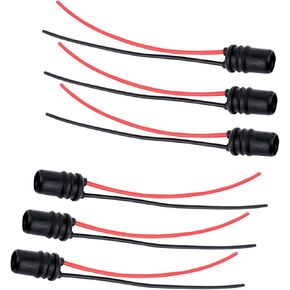 6PCS Car T10 Instrument Bulb Socket, 4.72" Copper T10 Extension Harness with Rubber Plug, 194 Bulb Female Pre-wired Connector, Universal for Most Vehicles (Multicolored) in Kuwait