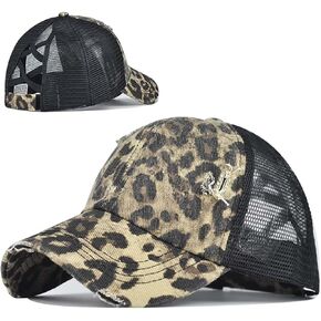 قبعة بيسبول نسائية صيفية شبكية على شكل ذيل حصان مع واقي شمسي قطني in Kuwait