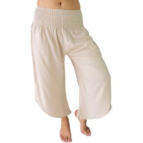 سروال كابريس قصير للنساء مع خصر عالي مرن وجيبين XS، S، M، L، XL، XXL in Kuwait