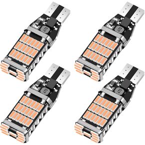 4 PCS LED Reverse Lights, T15 45SMD-4014 Chipsets Backup Light Error Free Turn Signal Bulbs, Non Polarity 6500K Super Bright Brake Light Bulb Replacement, Car Accessories (White) in Kuwait