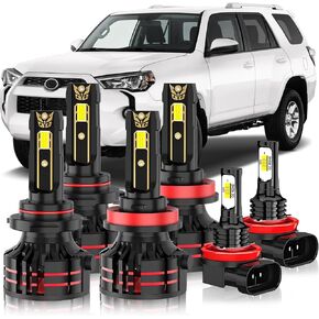 Upgraded Light Bulbs Kit Compatible For 2010-2025 Toyota 4Runner (SR5 / SR5 Premium) Model, 6000K White Plug-and-Play Super Bright Lights Bulbs - 6Pack in Kuwait