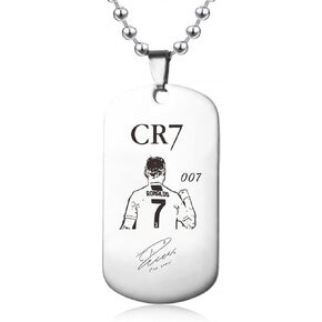 Number 7 Soccer Star Necklace World Cup Chain No.7 Football Star Tag Pendant 2026 for Men Women Sports Jewelry Gift for Football Fans Design 007 Accessories Merchandise in Kuwait