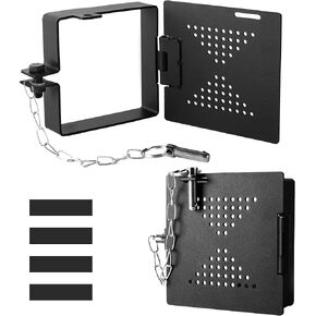TonGass (2-Pack, Black 4"x4" Metal RV Bumper End Cap with Vent Holes, RV Bumper Plug End Cap, Square Camper Bumpers Caps for Trailer Outdoor Travel, Camper Bumpers Protective Cover with Hinged Door in Kuwait