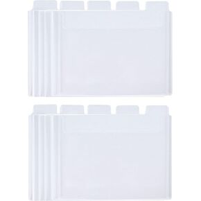 جيوب بلاستيكية صغيرة مقاس 4 × 6 بوصة لبطاقات الفهرس ومقسم الحرف اليدوية وحقيبة تخزين 10 قطع (شفاف-10 قطع) in Kuwait
