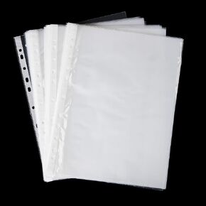 Premium A4 Sheet Protectors, Clear Plastic 11-Hole Reinforced Page Protectors for Binders, Top Loading, 100 Pack in Kuwait