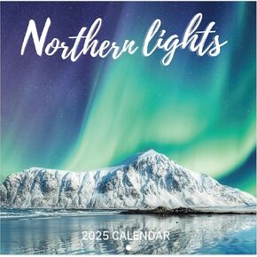 2025 Wall Calendar -2025 Calendar from Jan. 2025- Dec. 2025, Aurora Calendar 2025, 2025 Wall Calendar 12 Month with Thick & Sturdy Paper, 12" x 24" Opened, For Gifts in Kuwait