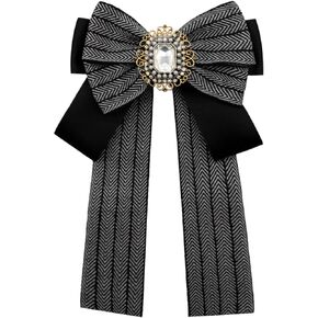 Womens Bow Tie Adjustable Rhinestone Bowtie for Women Ladies Girls Pre-tied Womens Tie for Shirt Suit Uniform in Kuwait