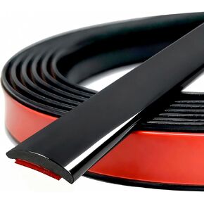حواف قولبة جانبية للجسم باللون الأسود اللامع العالمي، حماية ذاتية اللصق للسيارات/الشاحنات/مصد نافذة باب الجسم والمزيد، العرض: 1 بوصة؛ الطول: 20 قدم in Kuwait