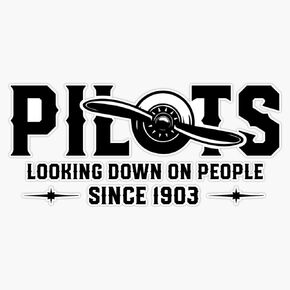 Pilot Looking Down Since 1903 Sticker Bumper Sticker Vinyl Decal 5 in Kuwait