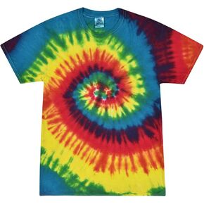 Tie-Dye T-Shirts, Rainbow Colors, 100% Pre-Shrunk Cotton, Adult Sizes, Short Sleeve in Saudi Arabia
