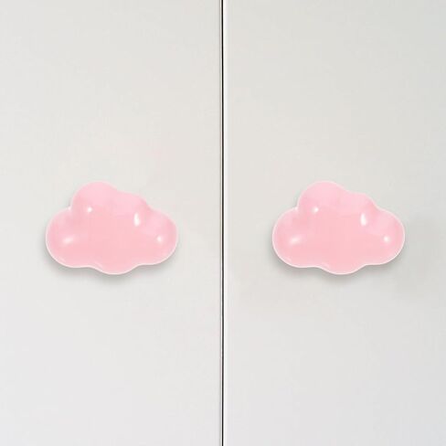 Cloud Shape Ceramic Cabinet Knobs 2pcs Cute Drawer Pulls Wardrobe Handles Vintage Style for ’ Room Home Decor and Kitchen Cabinet Hardware in Saudi Arabia