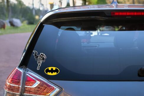Elektroplate Officially Licensed DC Comics Batman in Action and Bat Symbol Dynamic Decals | Premium Auto-Grade Weatherproof Vinyl Stickers for Car, Water Bottle, Phone & More| USA Made | Set of 3 in Saudi Arabia