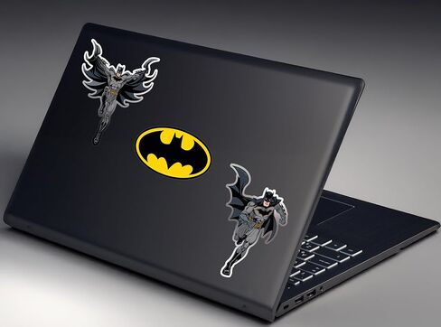 Elektroplate Officially Licensed DC Comics Batman in Action and Bat Symbol Dynamic Decals | Premium Auto-Grade Weatherproof Vinyl Stickers for Car, Water Bottle, Phone & More| USA Made | Set of 3 in Saudi Arabia