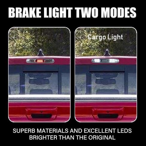 For 2007-2013 Chevy Silverado & GMC Sierra 1500 2500HD 3500HD LED 3rd Third Tail Brake Cargo Light High Mount Stop Lamp Replacement 25890530 OE (Chrome Housing Clear Lens) in Saudi Arabia