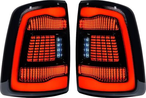 Astra Depot 2PCS Driver & Passenger Side Smoke Lens 3D LED Turn Signal Lights Assembly Rear Bumper Light Brake Tail Light Set Compatible with 2009-2018 Dodge RAM 1500 2500 3500 in Saudi Arabia