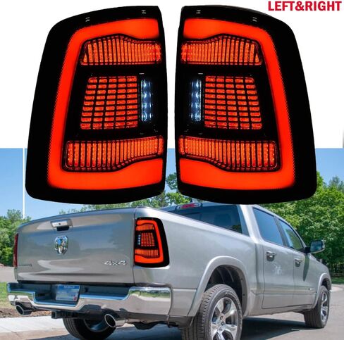 Astra Depot 2PCS Driver & Passenger Side Smoke Lens 3D LED Turn Signal Lights Assembly Rear Bumper Light Brake Tail Light Set Compatible with 2009-2018 Dodge RAM 1500 2500 3500 in Saudi Arabia