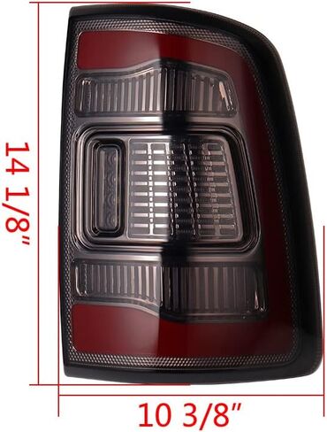 Astra Depot 2PCS Driver & Passenger Side Smoke Lens 3D LED Turn Signal Lights Assembly Rear Bumper Light Brake Tail Light Set Compatible with 2009-2018 Dodge RAM 1500 2500 3500 in Saudi Arabia