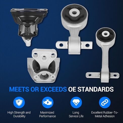Autoround Engine Motor and Trans Mount Kit [L4 1.8L] Fit for Civic 2006-2011 Honda, Manual Transmission, Replace OE A4547 A4548 A4530 A4546, Set of 4 in Saudi Arabia