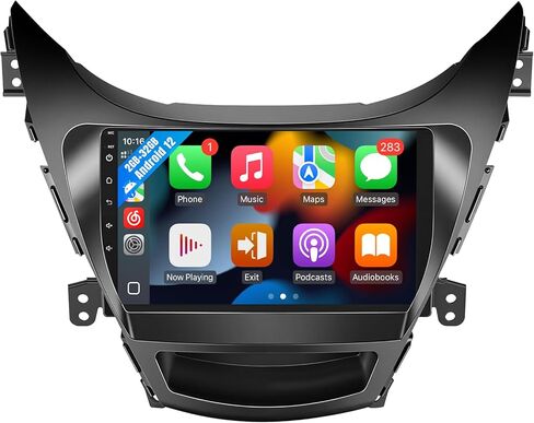 2+32G Android Car Stereo for Hyundai Elantra 2014 2015 2016 Radio Support with Apple Carplay Android Auto 9'' Touchscreen Mirror Link Bluetooth Wifi GPS Navi Dash Kit with Backup Camera Accessories in Kuwait