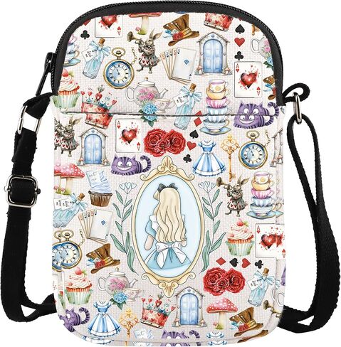 WCGXKO Fairy Tale Movie Gift Fairy Tale Fans Gift Wonderland Movie Lover Inspirational Gift Zipper Crossbody Purses Bag in Saudi Arabia