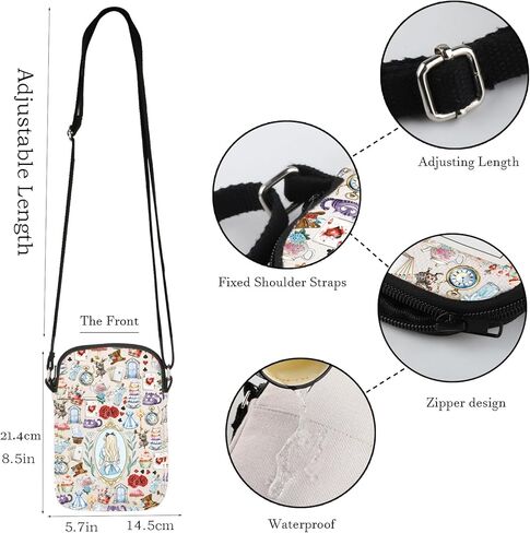 WCGXKO Fairy Tale Movie Gift Fairy Tale Fans Gift Wonderland Movie Lover Inspirational Gift Zipper Crossbody Purses Bag in Saudi Arabia