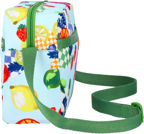 حقيبة كروس دانييلا من LeSportsac للفواكه الطازجة، طراز 2434/لون E840، فواكه غريبة الشكل مرتبة بشكل فني، برتقال عصير نابض بالحياة، ليمون ولايم، كرز حلو وتوت in Saudi Arabia