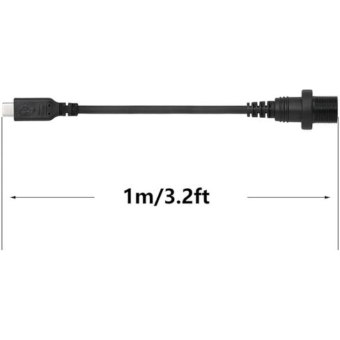 PENGLIN USB نوع C 3.0 كابل تمديد فلوش ماونت، USB C 3.0 سنادات بالسيارة تمديد داش كابل ذكر إلى أنثى (12 بوصة) in Kuwait