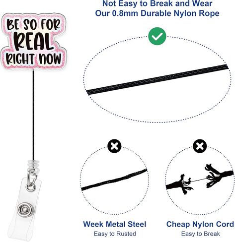 كن كذلك من أجل بكرة شارة حقيقية الآن، حامل شارة بطاقة هوية لطيف قابل للسحب، هدايا مشبك شارة عمل تحمل اسم مضحك لـ RN LPN CNA MA ER Night Shift Nurse Nursing Doctor Doctor Worker Medical Worker in Kuwait