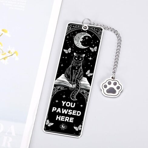 Cat Teacher Gift Easter Basket Stuffers for Teens Girls Horror Black Cat Bookmark Gifts for Women Cat Lover Gifts for Men Wicked Bookmarks for Book Lovers Gothic Book Accessories for Reading Women in Saudi Arabia