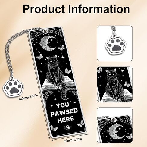 Cat Teacher Gift Easter Basket Stuffers for Teens Girls Horror Black Cat Bookmark Gifts for Women Cat Lover Gifts for Men Wicked Bookmarks for Book Lovers Gothic Book Accessories for Reading Women in Saudi Arabia