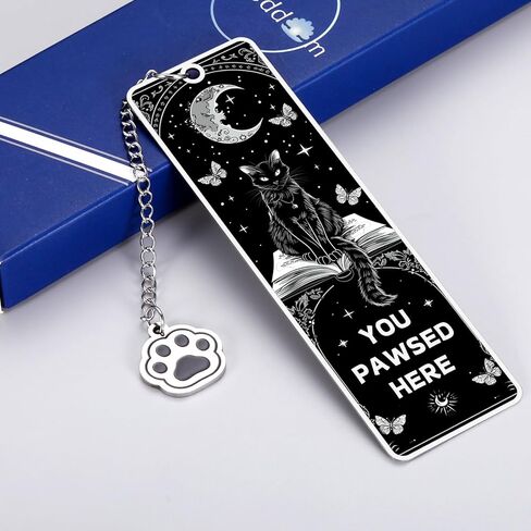 Cat Teacher Gift Easter Basket Stuffers for Teens Girls Horror Black Cat Bookmark Gifts for Women Cat Lover Gifts for Men Wicked Bookmarks for Book Lovers Gothic Book Accessories for Reading Women in Saudi Arabia
