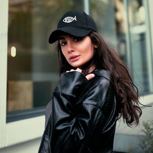 Christian Hat for Men Women Christian Cross Cotton Baseball Cap Jesus Fish 3 Nail Mens Black Baseball Hat Snapback Hats Trucker Flat Bill Cap for Women Men Golf Accessories Religious Faith Christ Gift in Kuwait