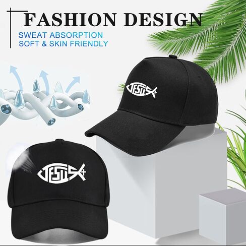 Christian Hat for Men Women Christian Cross Cotton Baseball Cap Jesus Fish 3 Nail Mens Black Baseball Hat Snapback Hats Trucker Flat Bill Cap for Women Men Golf Accessories Religious Faith Christ Gift in Kuwait