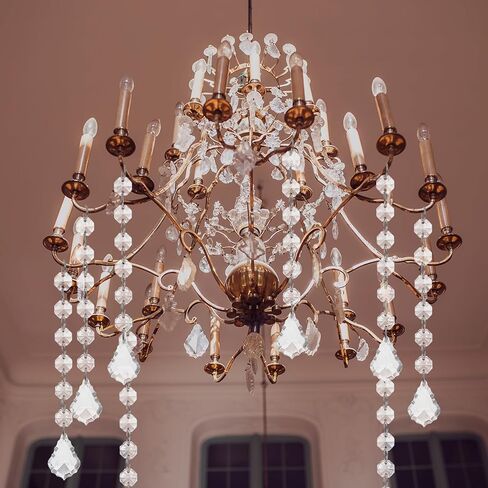 100 Pcs Acrylic Hanging Crystals for Centerpieces Chandelier Clear Crystal Garland Strands Ornament Acrylic Clear Beads Prisms Pendant for Christmas Tree Window Home Decoration (Maple Leaf) in Saudi Arabia