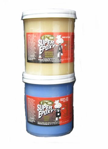 PC Products PC-Super Epoxy Adhesive Paste Kit, Two-Part with Dispensing Gun and 3-Pack of 50ml Cartridges, 03589, Clear in Kuwait