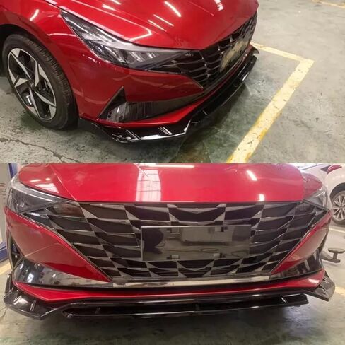 Front Bumper Lip Splitter Spoiler Fit for Hyundai Elantra 2021 2022 2023 SE/SEL/Limited Gloss Black 4pcs Accessories Air Chin Body Kit in Kuwait