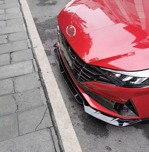 Front Bumper Lip Splitter Spoiler Fit for Hyundai Elantra 2021 2022 2023 SE/SEL/Limited Gloss Black 4pcs Accessories Air Chin Body Kit in Kuwait