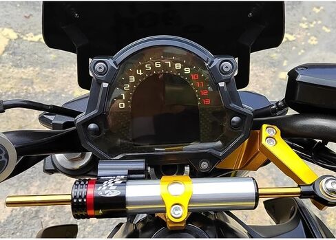 Motorcycle Accessories Fit for Kawasaki Z650 Z 650 2017-2025 2023 Adjustable Steering Stabilize Damper Bracket Mount Support CNC Aluminum Steering Damper Kit (Black Set 6) in Saudi Arabia