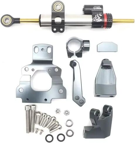 Motorcycle Accessories Fit for Kawasaki Z650 Z 650 2017-2025 2023 Adjustable Steering Stabilize Damper Bracket Mount Support CNC Aluminum Steering Damper Kit (Black Set 6) in Saudi Arabia
