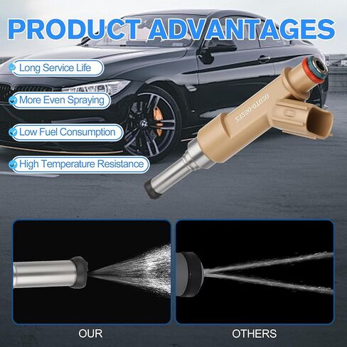 Pack of 4 Fuel Injector Compatible with Toyota Corolla 1.8L 2009-2018,Matrix 2009-2013,Compatible with Scion xD 2008-2014,12 Holes, Replace Part OE 23250-0T020,23209-09140 in Saudi Arabia