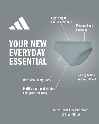 adidas Women's Active Light Flex Bikini Underwear in Saudi Arabia